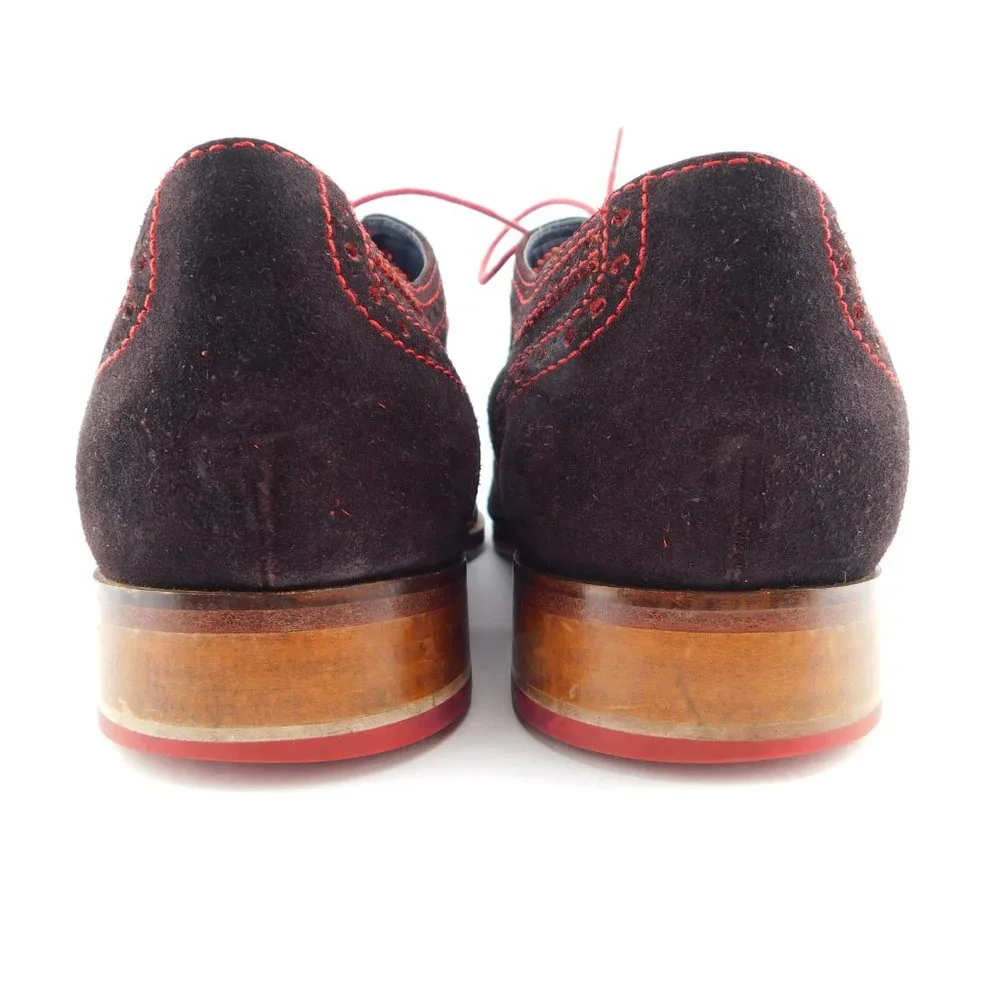 COLE HAAN Nike Air Brown Suede Leather Wingtip Oxfords Shoes 12